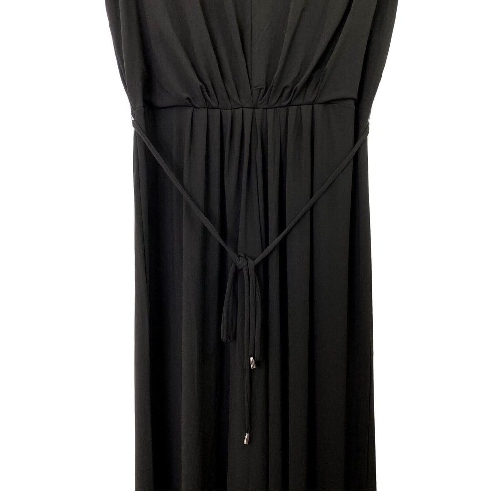 Catherine Malandrino Women's Medium Wide Leg Jumpsuit V Neck Sleeveless Black - Picture 6 of 11